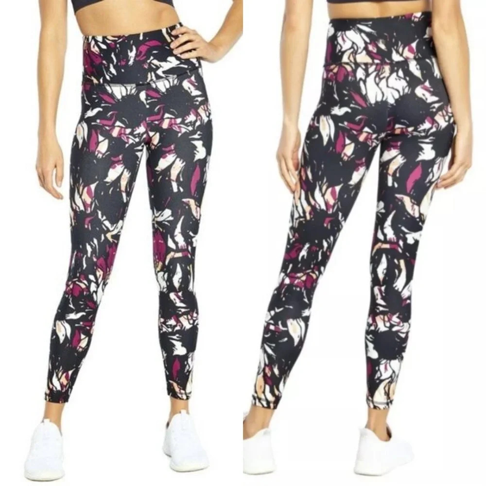 NWT Balance Collection Multicolored Print Dry-Wik Workout Leggings High Rise M